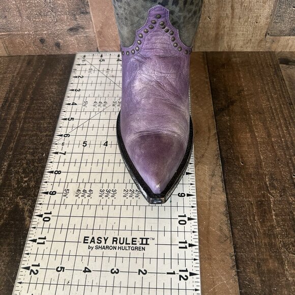 Old Gringo Purple Leopardito Pointed Toe Cowboy Western Boots Womens 5 B - Picture 4 of 12